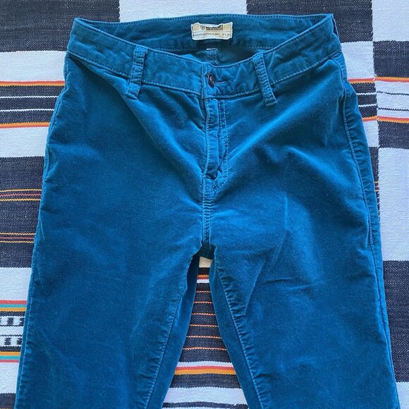 Rock And Roll Denim Velvet Bell Bottom Pants. Sapphire. Size 27/33. Festival. - Picture 5 of 12